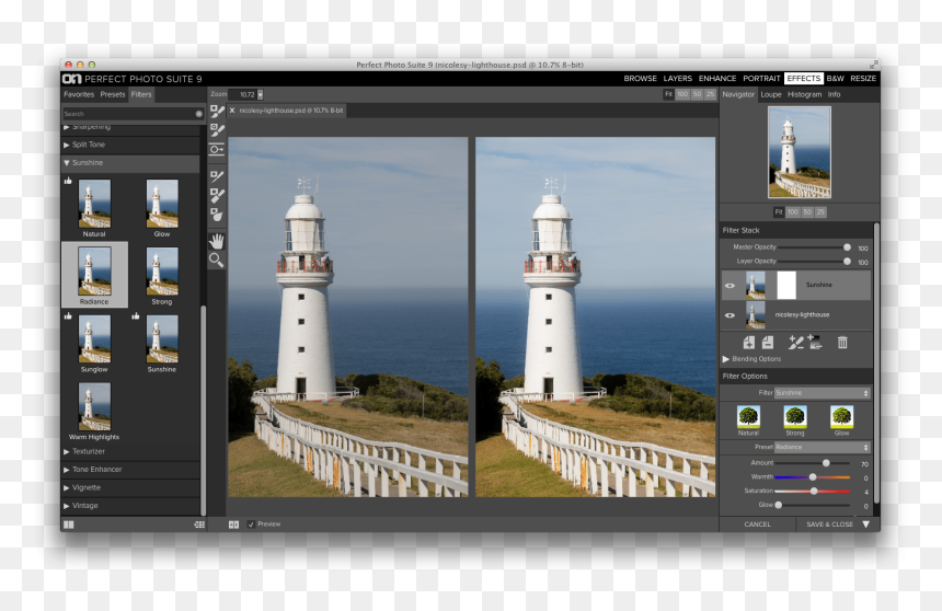 Cape Otway Lighthouse, HD Png Download - sunshine effect png