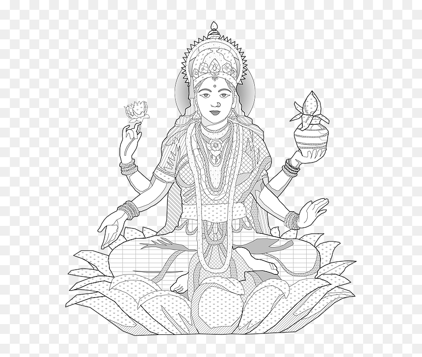 Let Us Now Move Into The Vibration Of The Goddess Lakshmi, - Illustration, HD Png Download - goddess lakshmi png