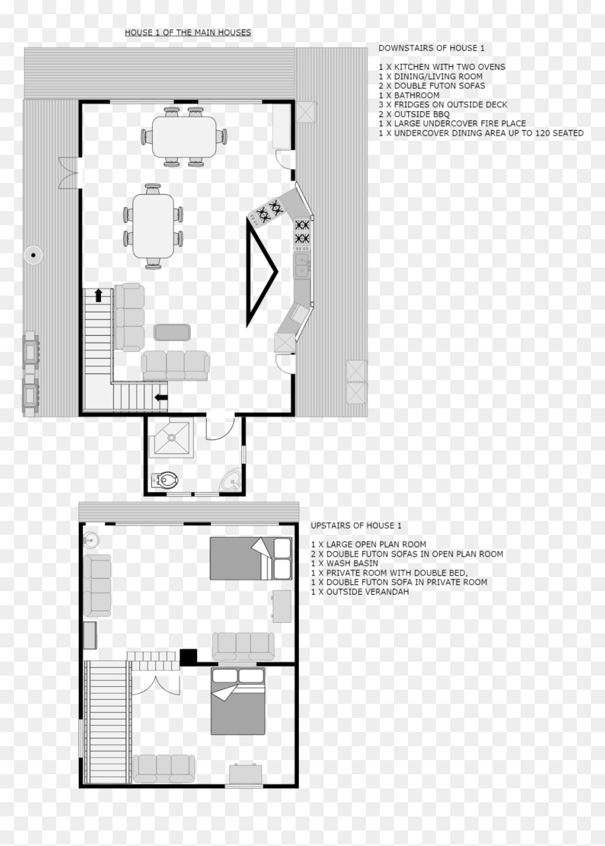 House 1 Floor Plan-3 - Floor Plan, HD Png Download - sofa plan png