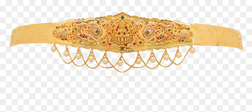 Goddess Lakshmi Emerald Ruby Oddiyanam - Bracelet, HD Png Download - goddess lakshmi png