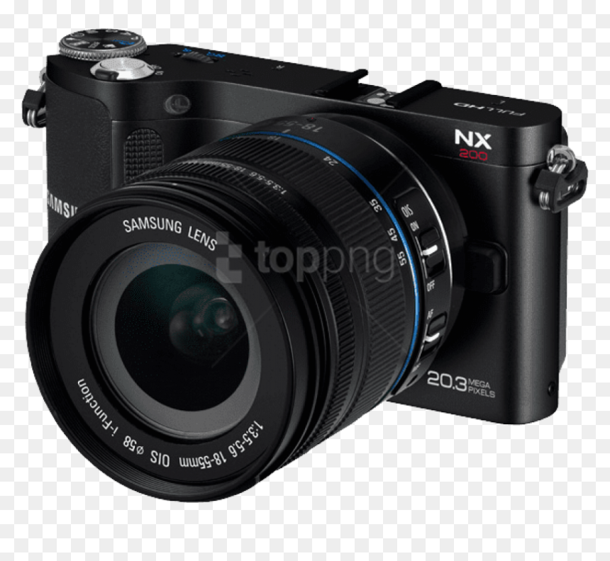 Free Png Download Digital Photo Camera Png Images Background - Nx200 Samsung, Transparent Png - dslr camera clipart png