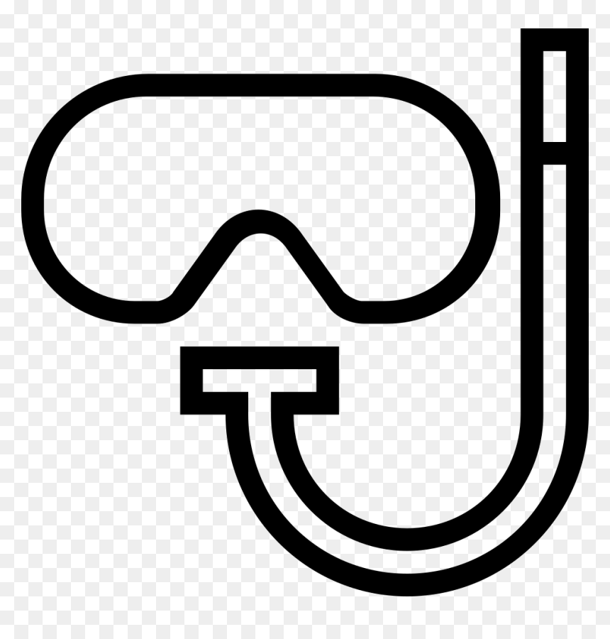 Diving Googles Outlined Sportive Tool Symbol - Dibujo Gafas De Buceo, HD Png Download - googles png