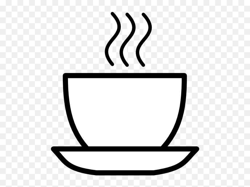 Coffee Bean Clipart Black And White, HD Png Download - tea glass png