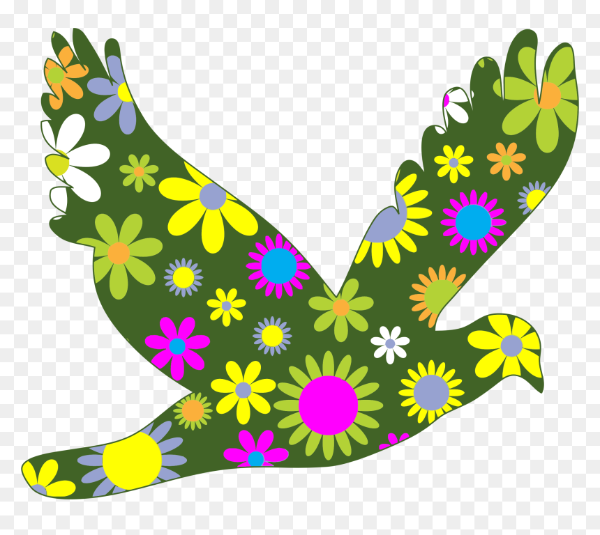 Retro Floral Bird Clip Arts - Blomster Clipart, HD Png Download - indian parrot png