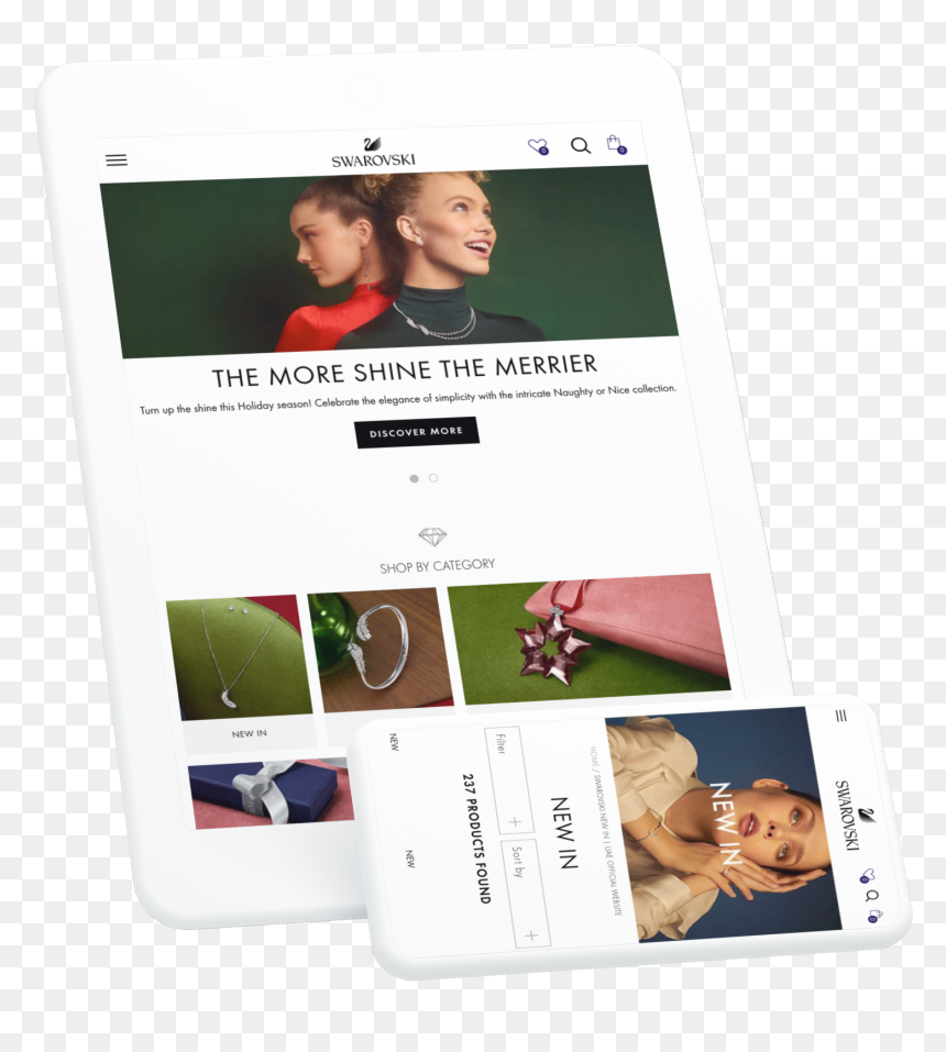 Swarovski Ecommerce Site - Smartphone, HD Png Download - ecommerce website png