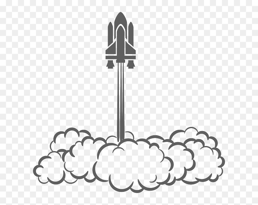 Transparent Space Cloud Png - Rocket Taking Off Clipart, Png Download - cloud png hd