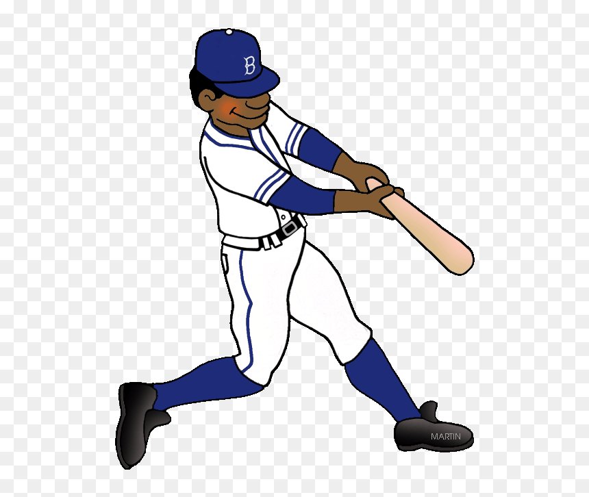 Sports Clip Art By Phillip Martin Jackie Robinson Rh - Jackie Robinson Easy Drawing, HD Png Download - sports clip art png