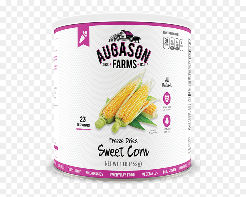 Augason Farms® Freeze Dried Sweet Corn Can - Potato Flakes 10can, HD Png Download - sweet corn png