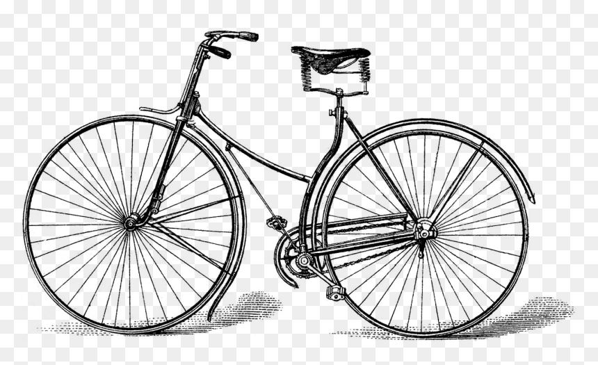 Vintage Bike - Vintage Bicycle Illustration, HD Png Download - bike.png