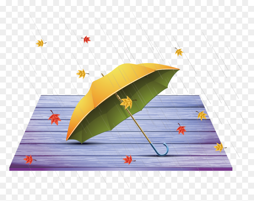 Autumn Rain Png Transparent Image - Portable Network Graphics, Png Download - rain umbrella png