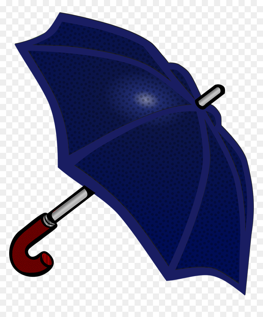 Regenschirm Blau Clipart, HD Png Download - rain umbrella png