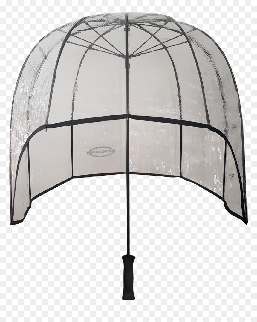 Transparent Black Umbrella Png - Clear Long Dome Umbrella, Png Download - rain umbrella png