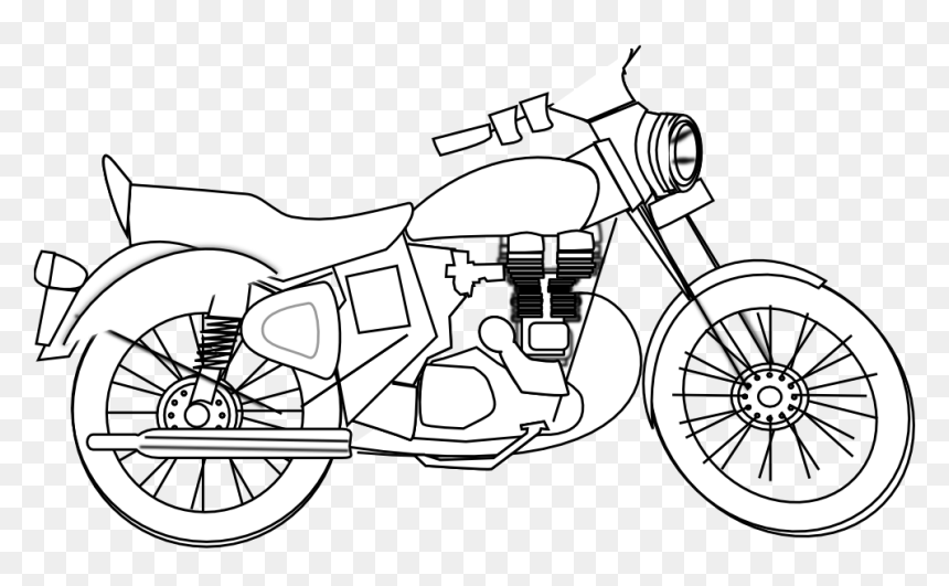 Motorcycle Black And White Motorcycle Clipart Black - Motorcycle Clipart Black And White, HD Png Download - motorbike clipart png