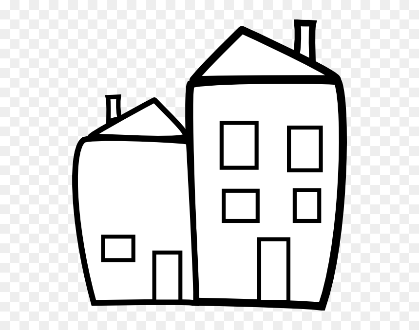 Building Clipart Black And White, HD Png Download - buildings png hd