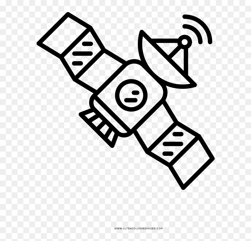 Satellite Coloring Page, HD Png Download - satellite images png