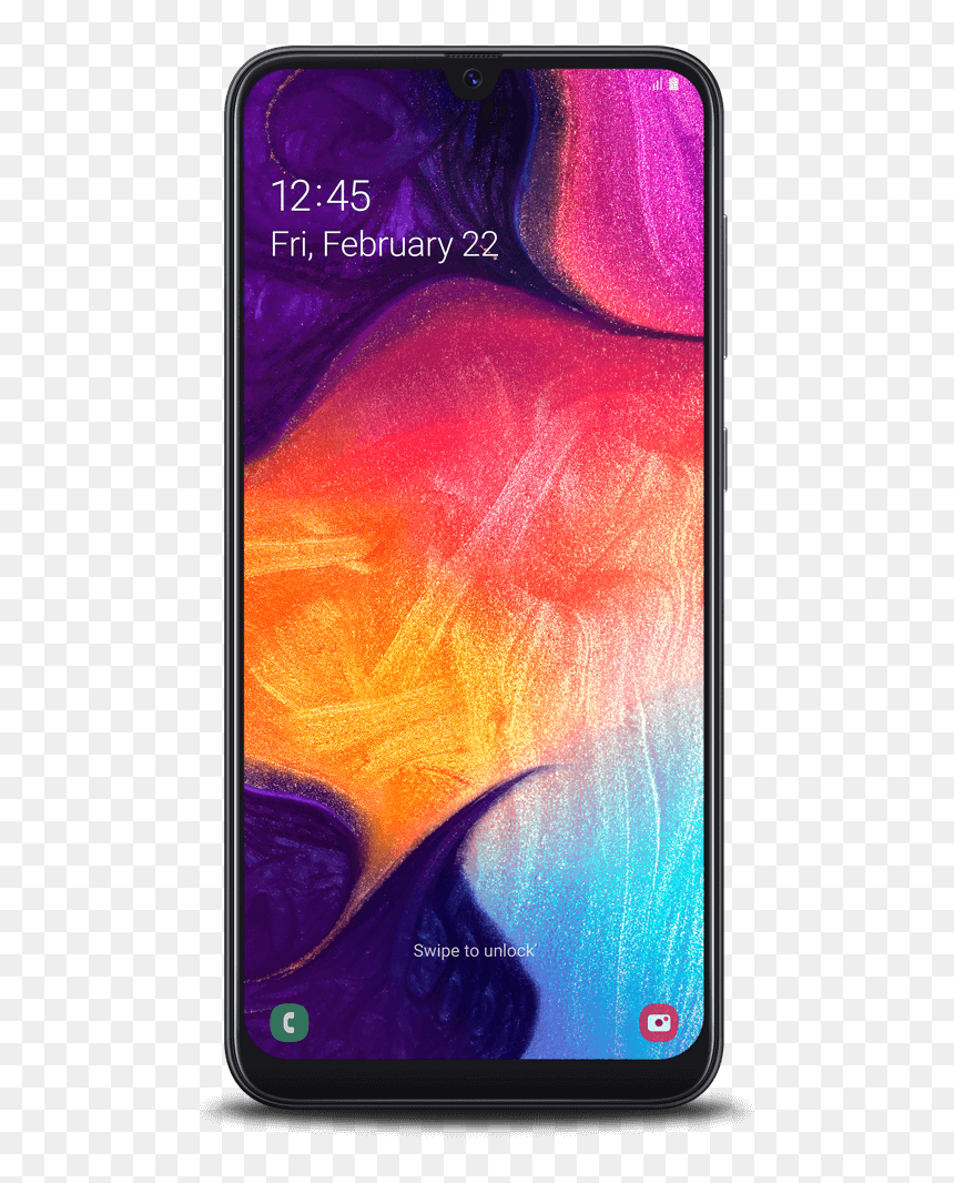 Black Front - Samsung Galaxy A50 Mts, HD Png Download - samsung mobile png images