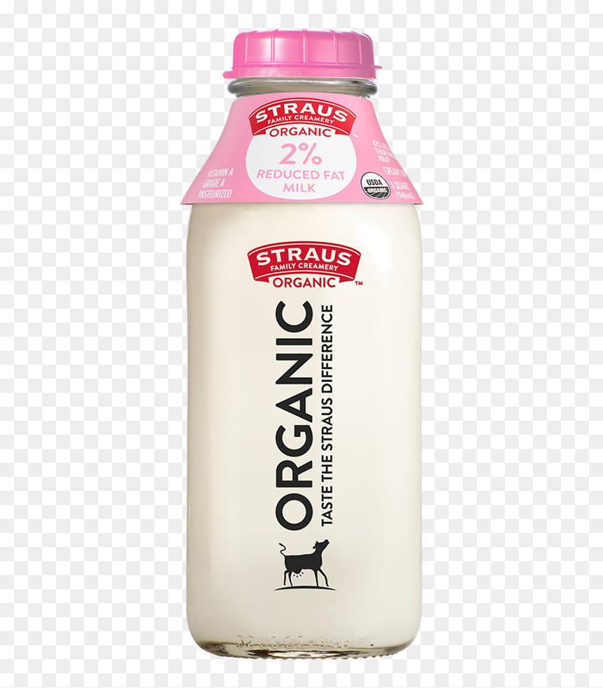Straus Reduced Fat Milk - Cosmetics, HD Png Download - milk png images