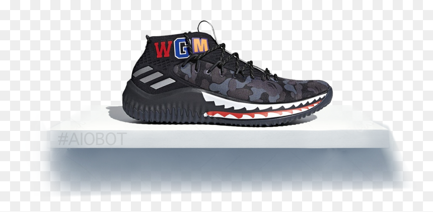 Transparent Baby Shoes Png - Adidas X Bape Dame 4, Png Download - adidas shoes png