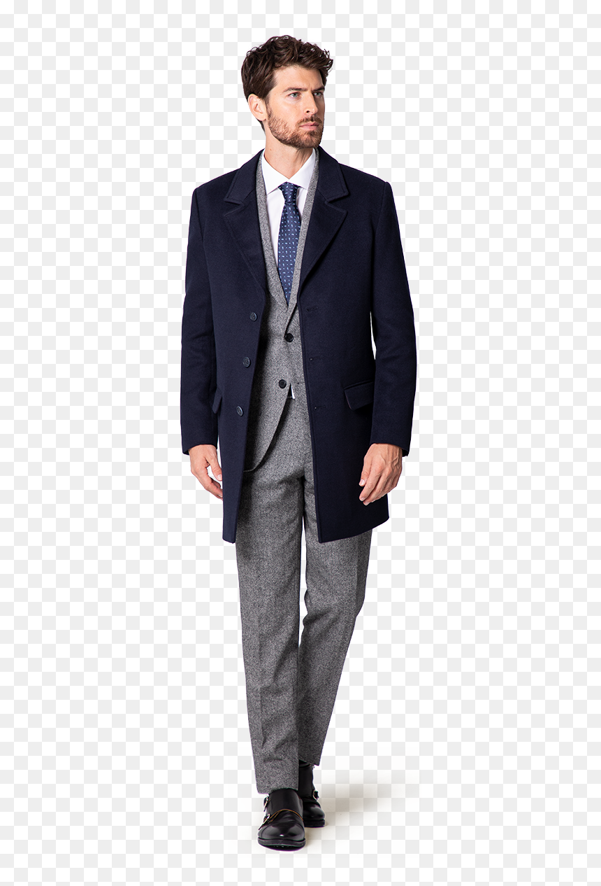 Mens Overcoat With Suit, HD Png Download - coat pant png