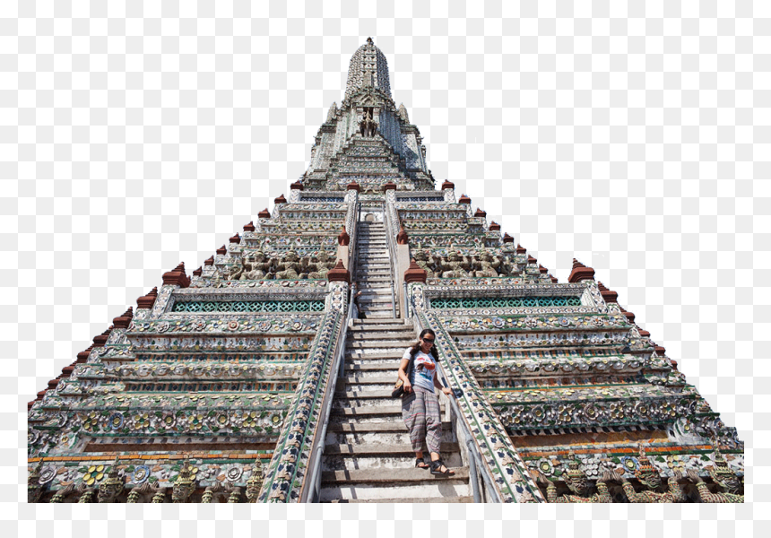 Building With Extreme Staircase - Wat Arun, HD Png Download - hindu temple png