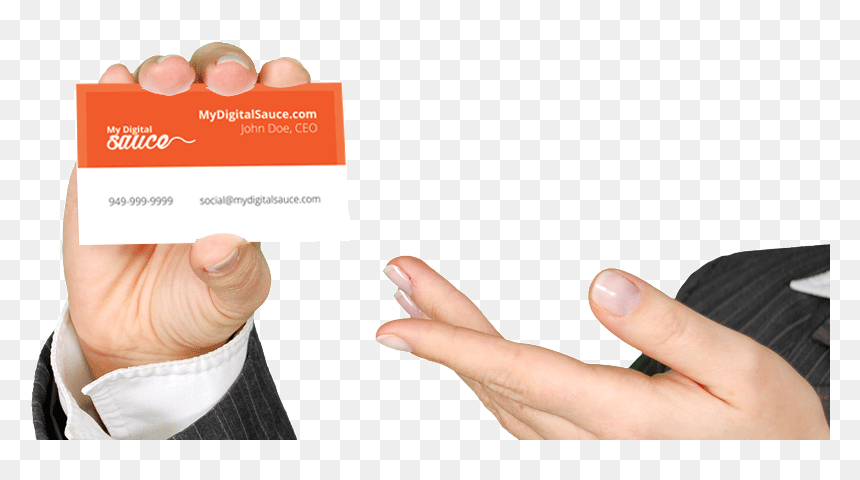 Bbq Business Card - Business Card Hand Png, Transparent Png - suit png for photoshop