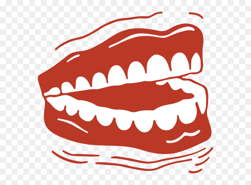 Teeth Clipart Mulut - Chattering Teeth Clipart, HD Png Download - teeth clipart png