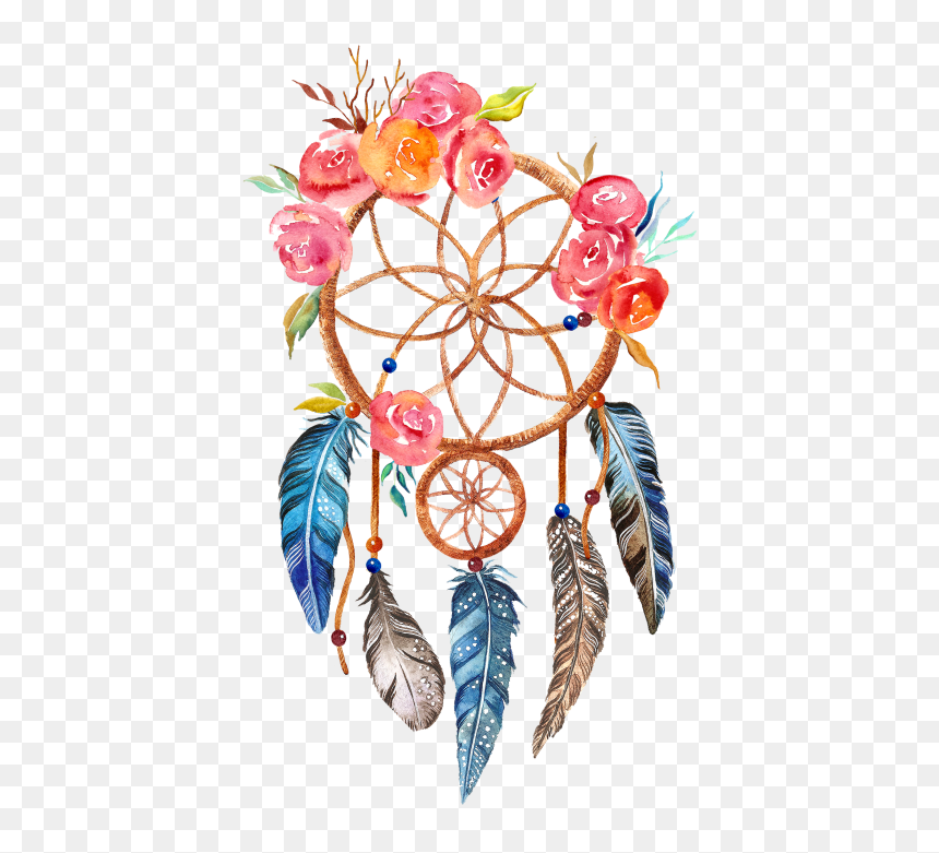 Water Color Design Png - Boho Dream Catcher Png, Transparent Png - design png hd