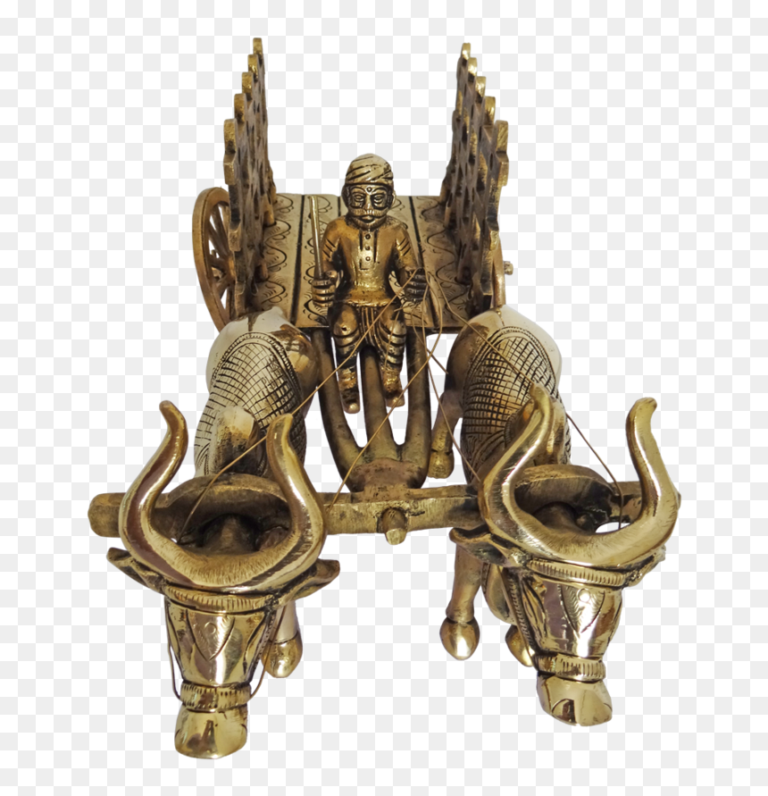 Decorative Brass Open Jalli Bullock Cart Showpiece, - Statue, HD Png Download - lord venkateswara face png