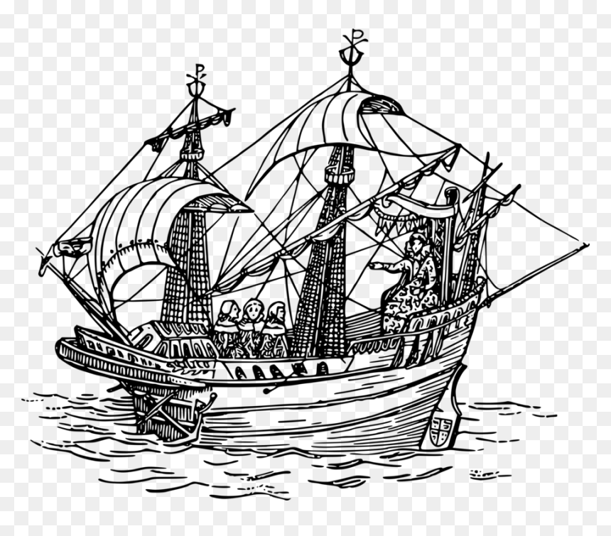 Sailing Ship Drawing Boat - Es Kommt Ein Schiff Geladen Bild, HD Png Download - ship clipart png