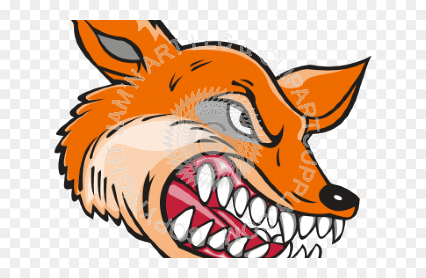 Teeth Clipart Fox - Mean Fox, HD Png Download - teeth clipart png