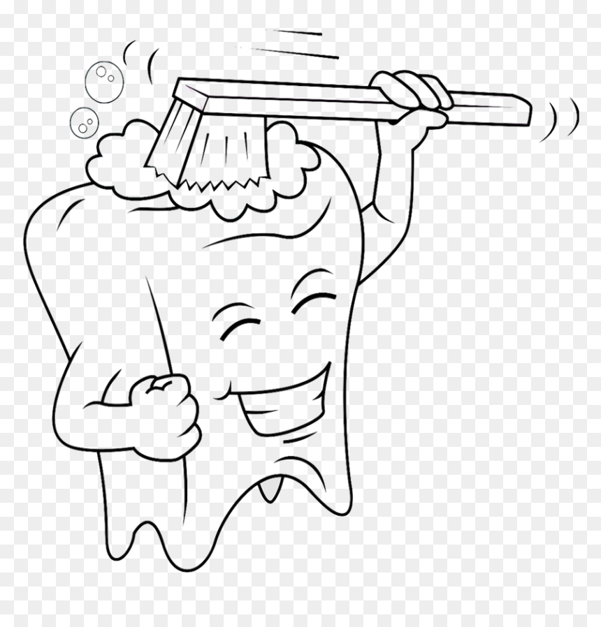 Ariel Clipart Green Mermaid - Brushing Teeth Clipart Black And White, HD Png Download - teeth clipart png
