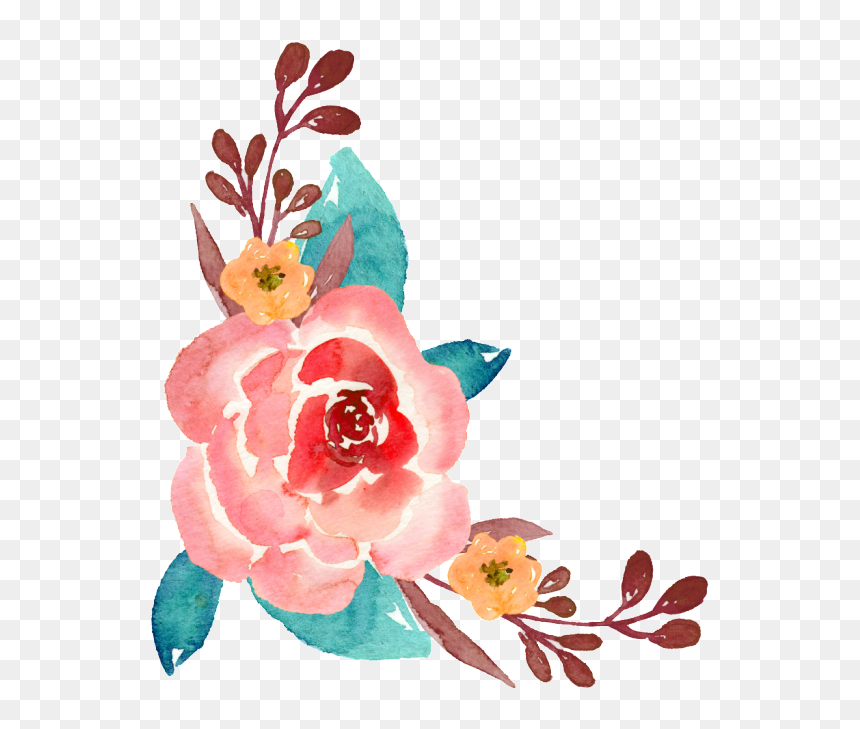 Painted Flower Clip Art, HD Png Download - flowers png files