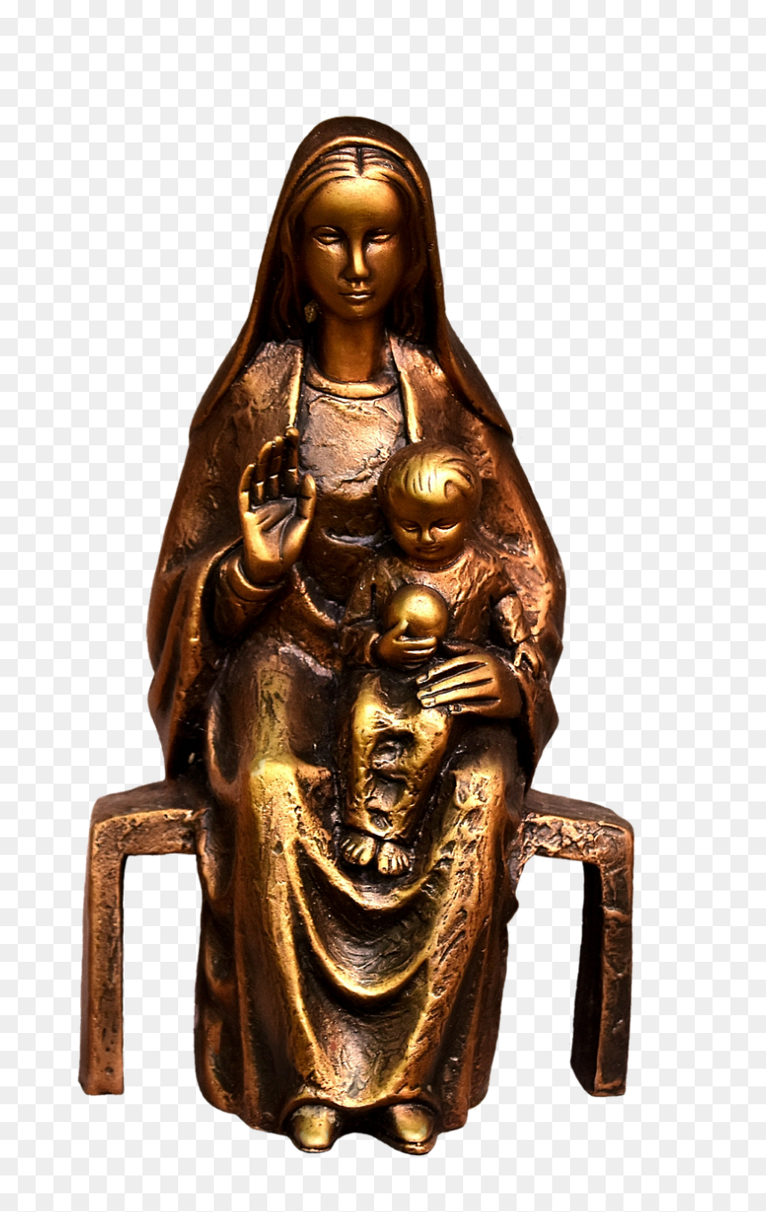 Jesus With Mother Mary - Sculpture, HD Png Download - mother mary png