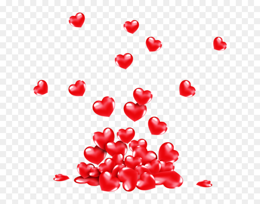 Red Hearts - Bunch Of Hearts Png, Transparent Png - heart png hd