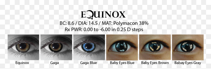 Equinox Cosmetic Contact Lenses - Eye Shadow, HD Png Download - eyes lens png