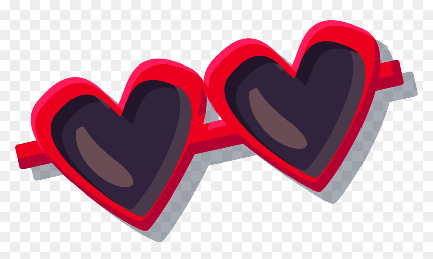 Love Designer Sunglasses Free Transparent Image Hd - Sunglasses, HD Png Download - heart png hd