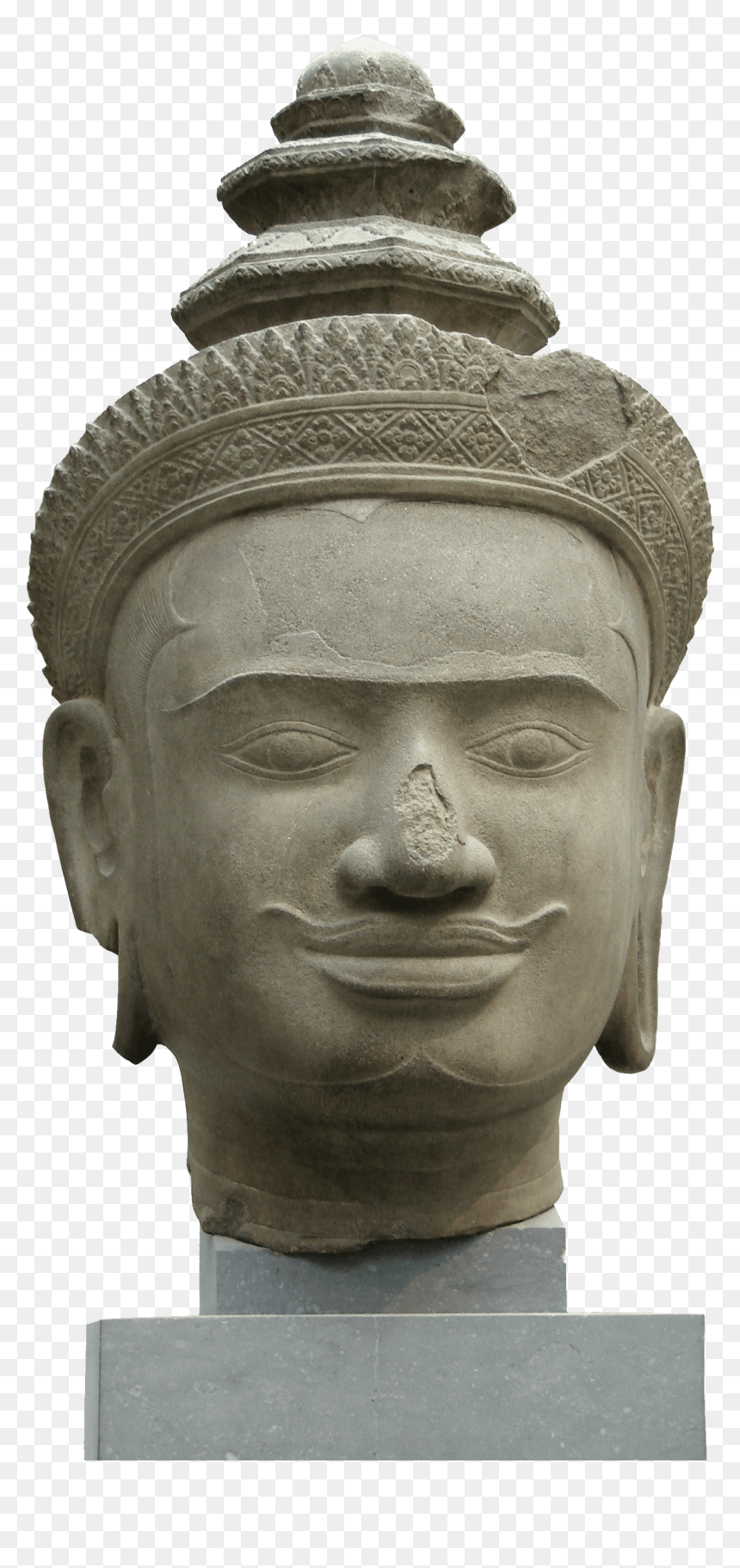 Head Of Vishnu, 925 Ce Khmer - Vishnu Khmer, HD Png Download - vishnu png