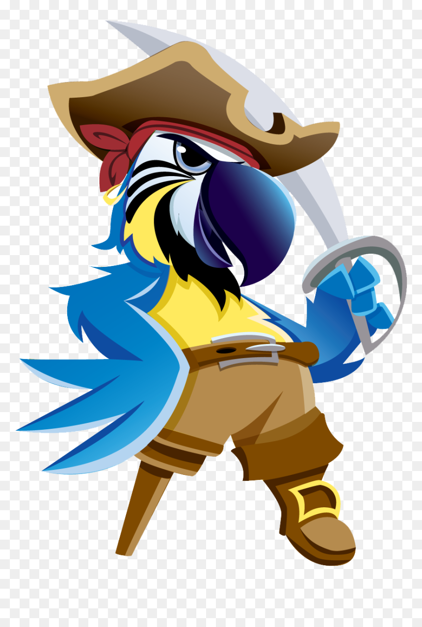 Download Pirate Parrot Png Photos - Transparent Background Pirate Cartoon Transparent, Png Download - parrot png images