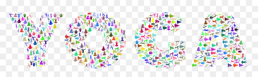 Yoga Typography Prismatic Clip Arts - Portable Network Graphics, HD Png Download - yoga clipart png