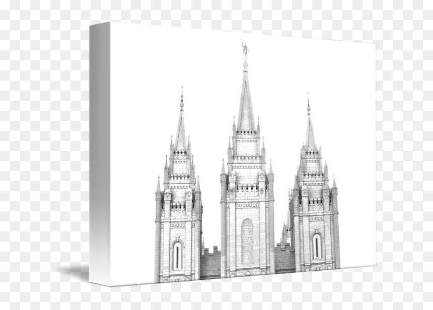 Salt Lake Temple Spire Art Latter Day Saints Temple - Temple Square, HD Png Download - temple png images