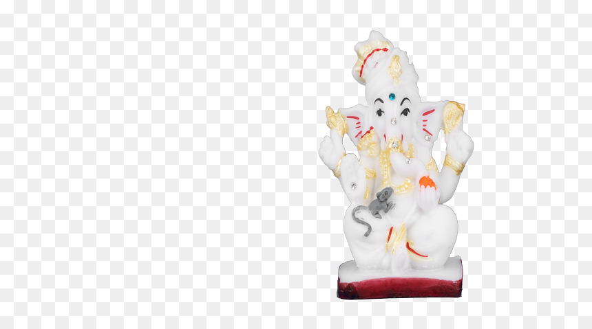 White Marble Pagdi Ashirwad Ganesh For Car, House, - Figurine, HD Png Download - pagdi png