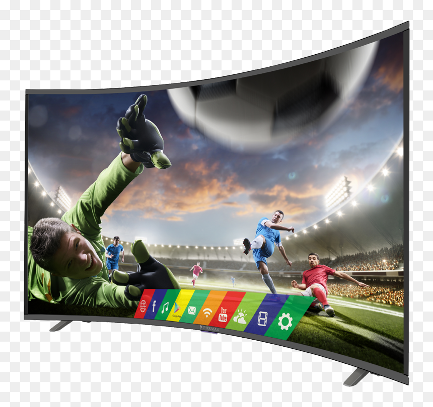 Curved Smart Led Tv, HD Png Download - led tv images png