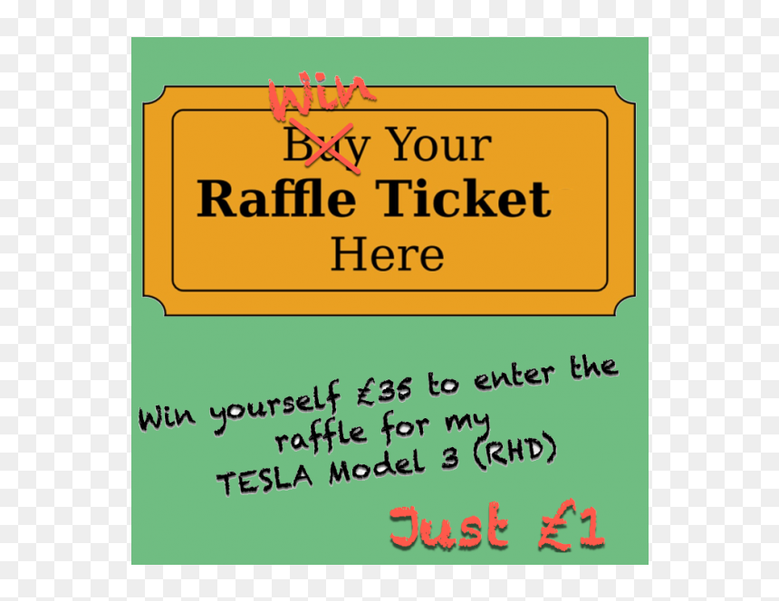 Tesla Model 3 Competition 28030 "
 Src="https - Hello Clip Art, HD Png Download - raffle ticket png