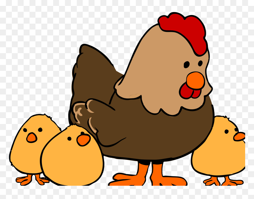 Hen And Chicks Cartoon 4 Der 34 Hen And Chicks Cartoon - Easter Bunny Funny Cartoon, HD Png Download - hen png images