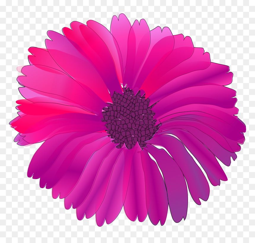 Floral Clipart Fuschia - Pink Flower Clip Art, HD Png Download - welcome flowers png