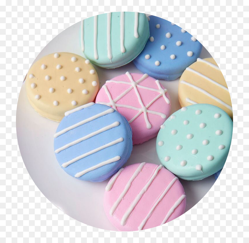 #pastel #pastelcolors #sweets #treats #png #circle - Circle Sugar Cookie Decorating Ideas, Transparent Png - sweets png images