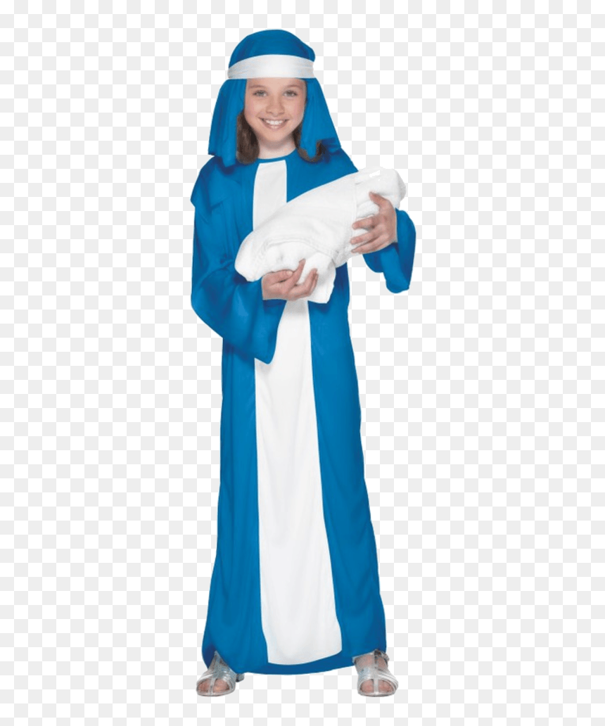 Child Virgin Mary Costume - Mary Nativity Costume, HD Png Download - mother mary png
