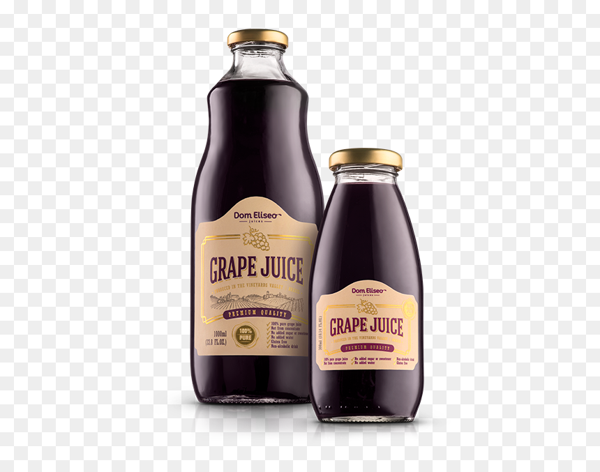 Glass Bottle, HD Png Download - grape juice png