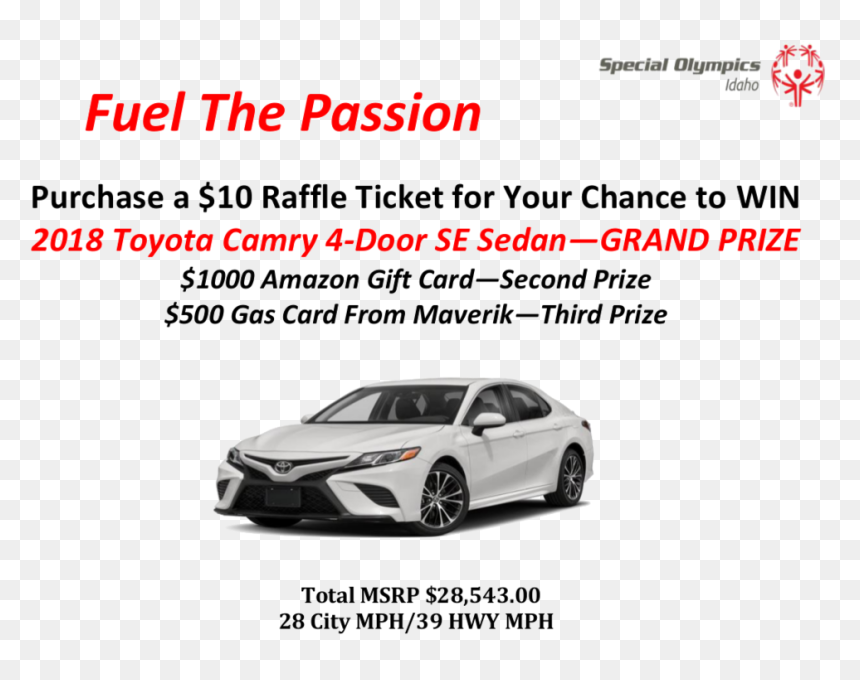 Untitled - 2020 Toyota Camry Se White, HD Png Download - raffle ticket png
