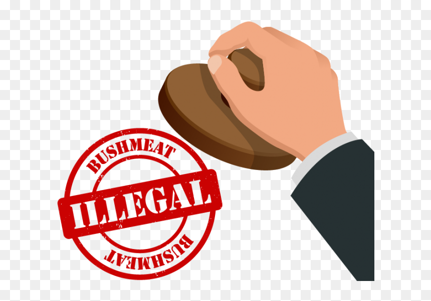 Hand Stamping, With Stamp That Reads ‘bushmeat Illegal’, HD Png Download - cdc logo png